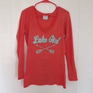 LAKE GIRL CORAL SHIRT - SIZE XL